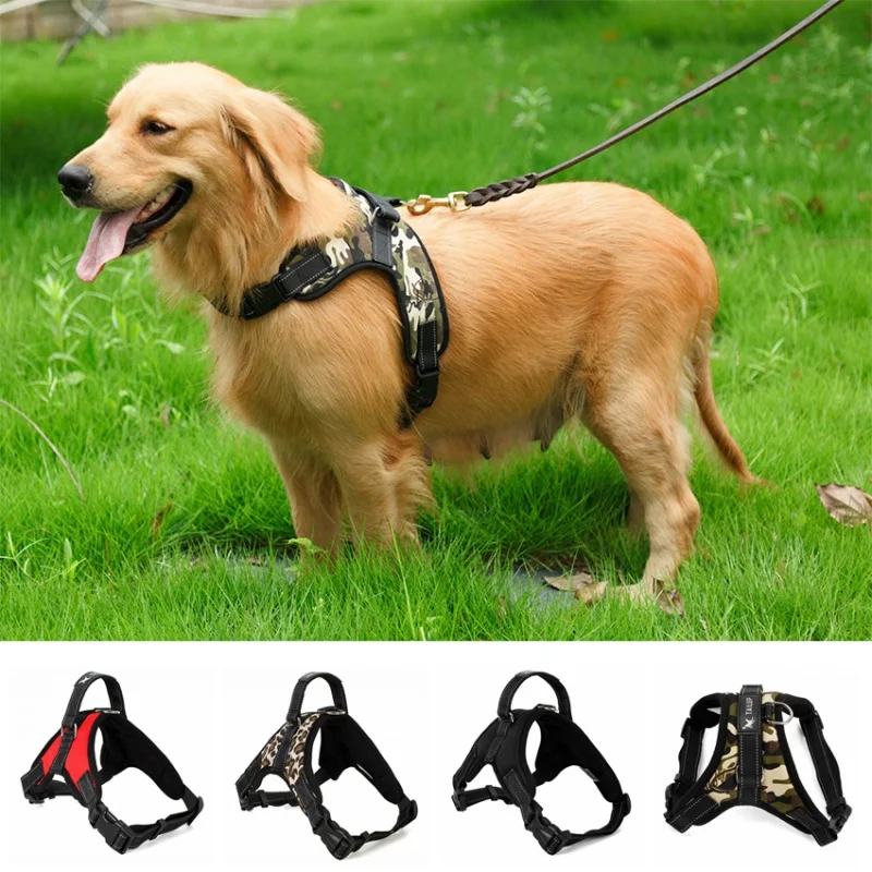 

Adjustable Nylon No Pull Dog Harness Vest For Big Dog Harness Large Dog Leash Medium Small Dog Vest Husky Dogs Supplies
