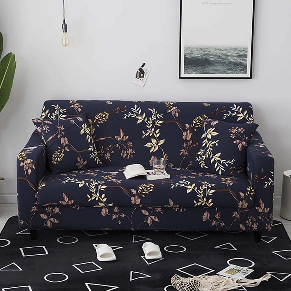 

Multicolor Stretch Sofa Cover Printed Couch Slipcover Loveseat Armchair Elastic Universal Protector Living Room Plaid Towel Home