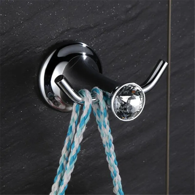 Металлический Кристалл Стекло пальто Крючки Держатель для стены роскошный алмаз