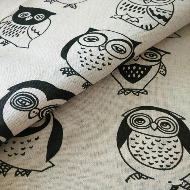 Винтажная ткань из хлопка и льна с принтом занавеска скатерть холщовая ручной