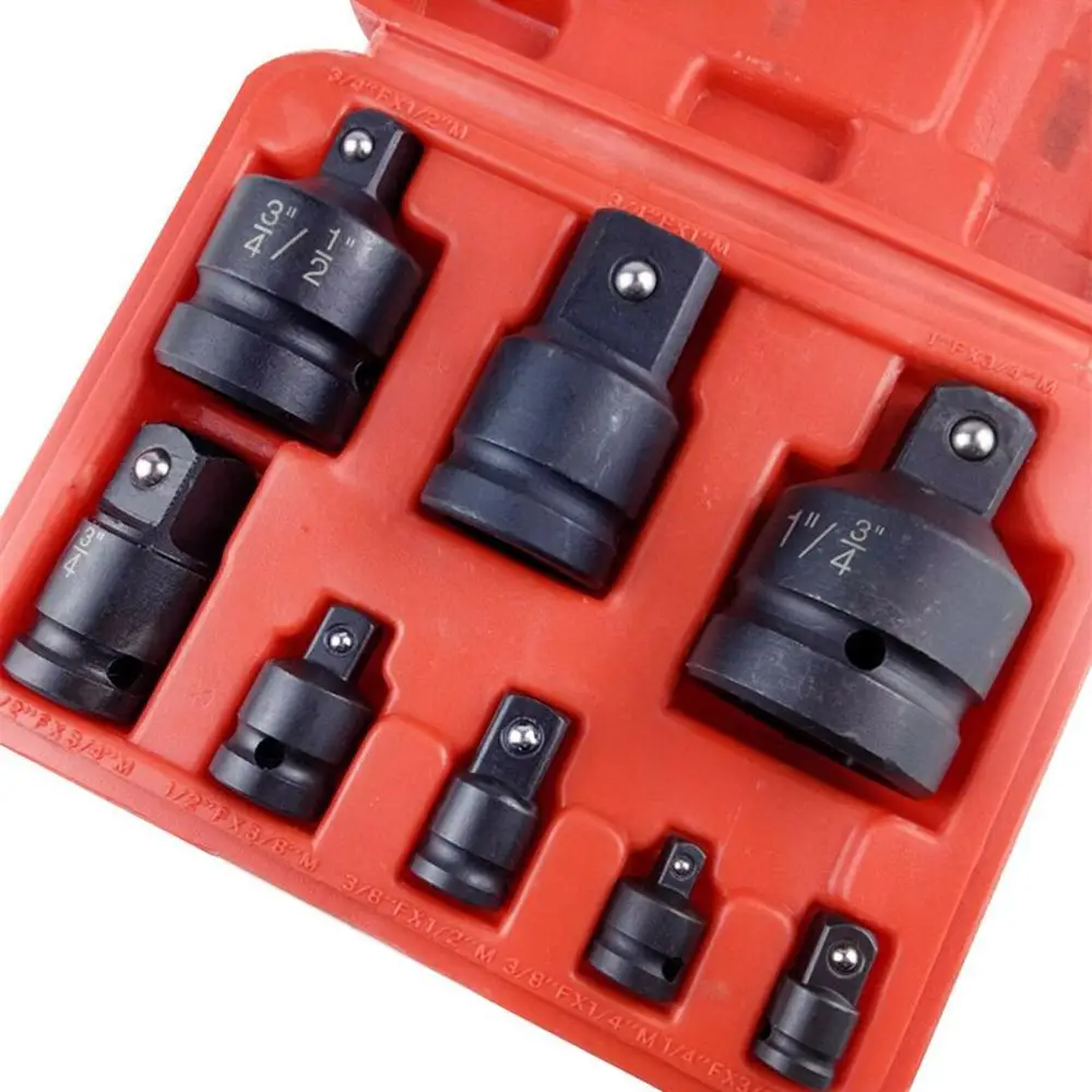 

8pcs/set Sleeve Adapter Pneumatic Jackhammer Sleeve Electric Tools Cross Over Sub 1/2 Pneumatic Impact Wrench