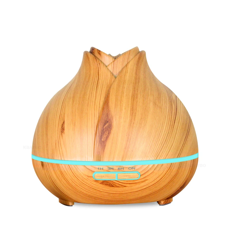

400ml Air Humidifier Aroma Essential Oil Diffuser Wood Grain Ultrasonic Cool Mist Humidifier for Office Home Bedroom Living Room