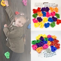 10pcs climbing rock wall stones games for children hand feet holds grip kits kids outdoor indoor playground plastic hardware toy