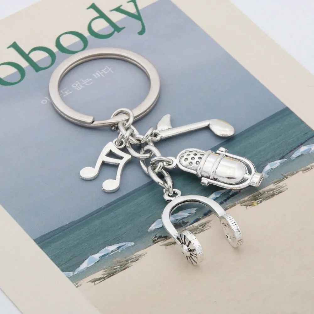 1 шт. музыкальная DJ гарнитура брелок для гитары музыкальные ноты подарки мужчин и