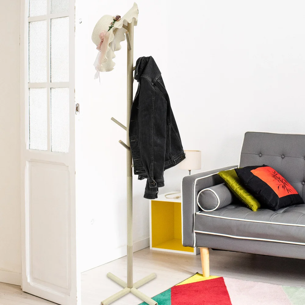 

Multi-functional Garment Rack Practical Clothes Hanger Wooden Clothes Stand