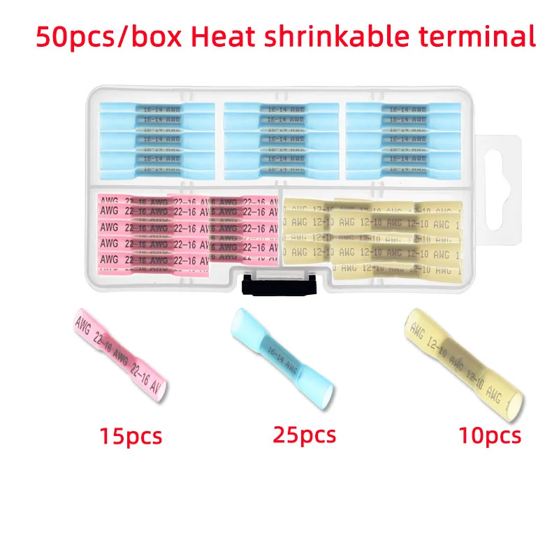 Heat shrinkable connector waterproof wire and heat sheath with stripper|Терминалы| |