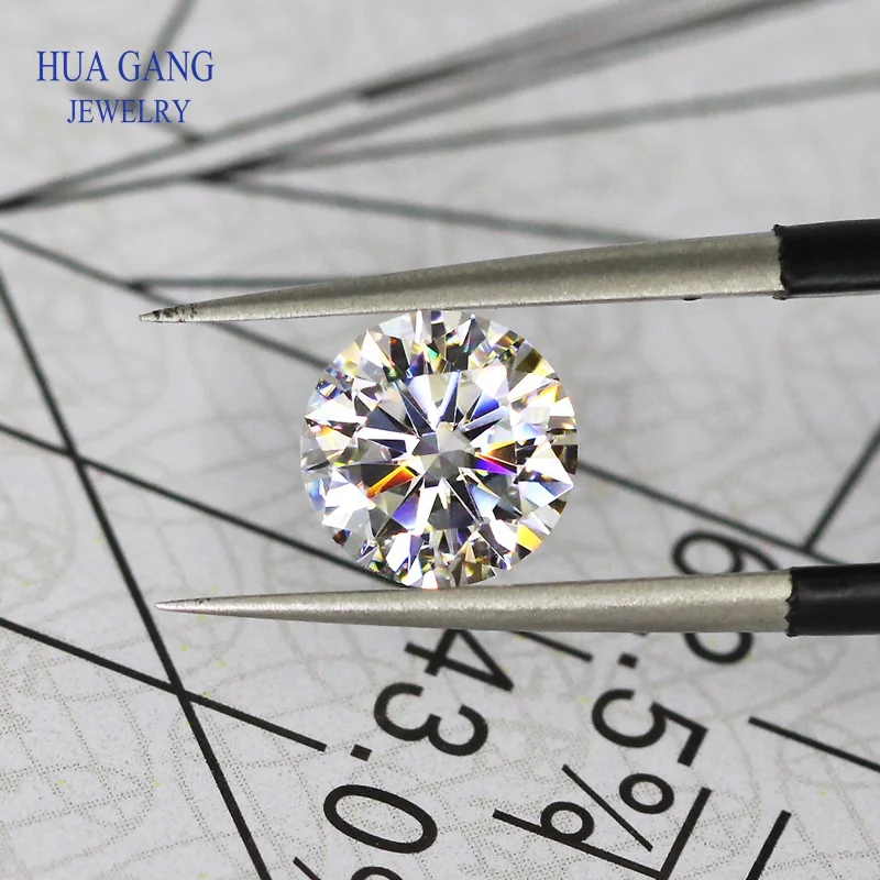 

Loose Moissanite Stones 3 Carat D Color Round Brilliant 9mm VVS1 Excellent Cut Grade Test Positive Lab Diamond Stone