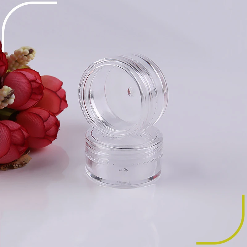 200 шт.-дневной прозрачный маленький круглый флакон банки для крема/теней