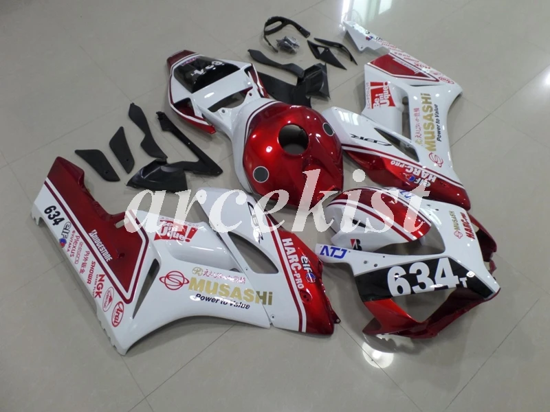 

New ABS Whole Motorcycle Fairings kit Fit for Honda CBR1000RR 04 05 CBR1000 1000RR 2004 2005 Custom Free red white 634