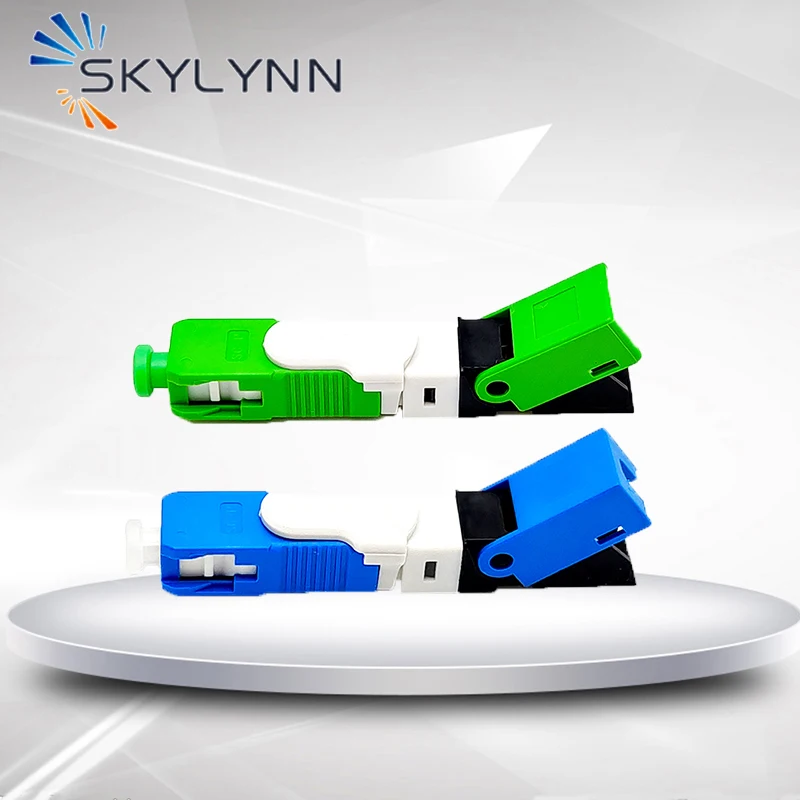 SC/UPC SC/APC Fast Connector, FTTH Special ESC250 SM Single Fiber Drop Cable Cold Quick Connector IL Less Than 2.5db