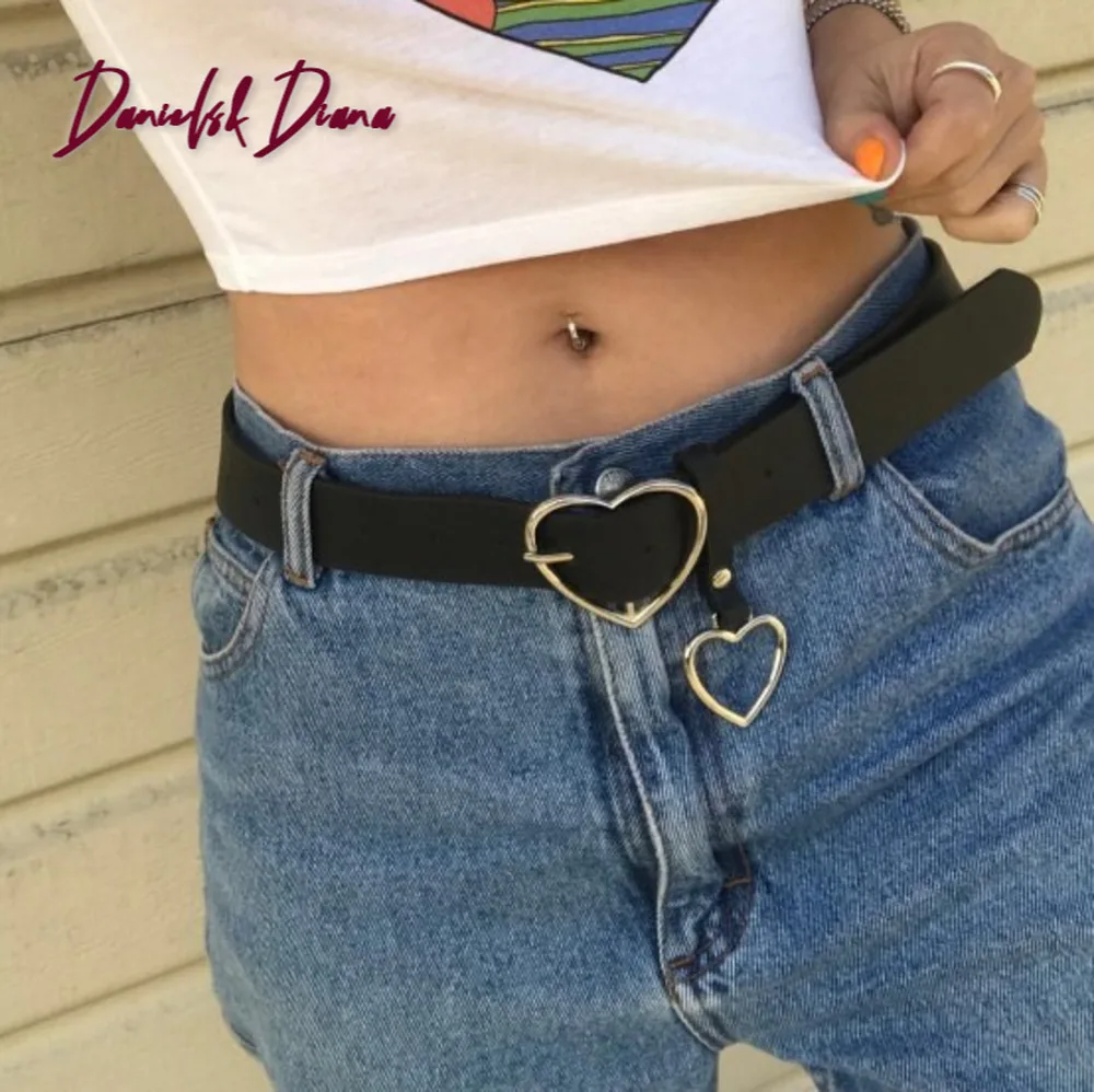 

Best 2020 Women belt Fashion PU Leather Metal Heart Pin Buckle belt Party Dress Decor Waistband Women belt size 105 cm