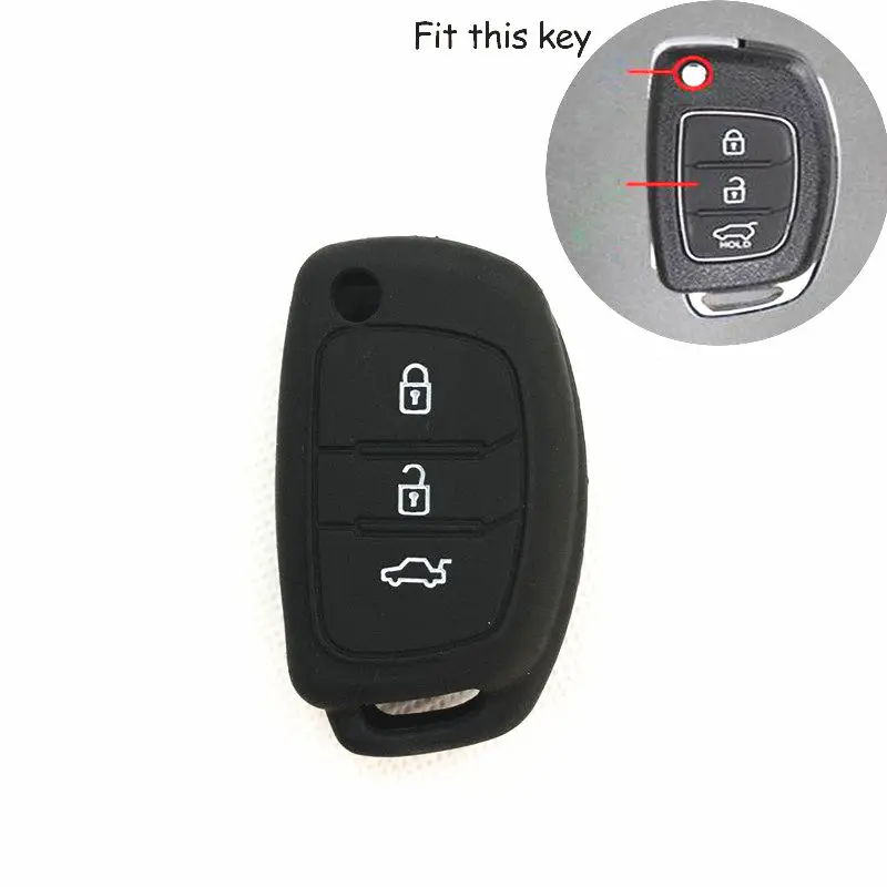 3 кнопки силиконовый дистанционный чехол для выкидного ключа Fob подходит hyundai Avante