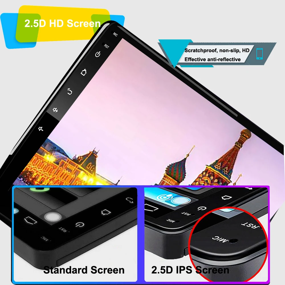 Автомобильный мультимедийный плеер проигрыватель на Android 2018 с 9 &quotэкраном GPS ОЗУ 2