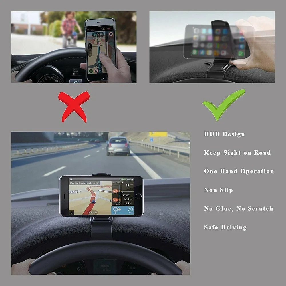 

Stand Car Mount Accessories Dashboard For GPS For Smartphone GPS Holder