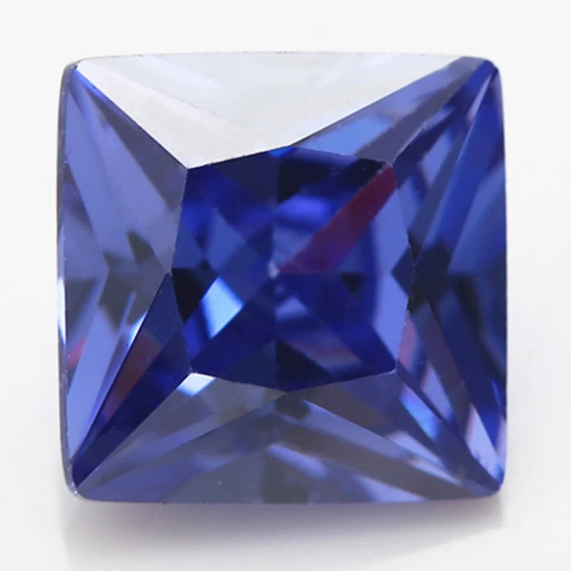 6 50 Cts натуральный драгоценный камень синий сапфир 9x9 мм квадратный ограненный