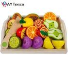 Деревянная игра эскид, игрушки для ролевых фруктов и овощей, Классическая игра, имитация кухонной серии, игрушки, подарок для раннего развития