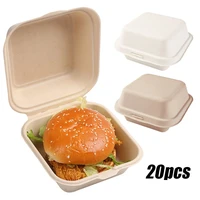 20pcs disposable bento food containers baking dessert cake bowl packaging burger snack boxes microwavable home portable lunchbox