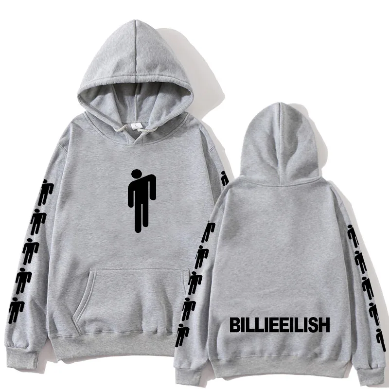 Новая популярная толстовка с капюшоном Billie Eilish Mannen Zwarte Katoenen, толстовка с капюшоном Paar Billie Eilish, теплая толстовка с капюшоном для дома/manne