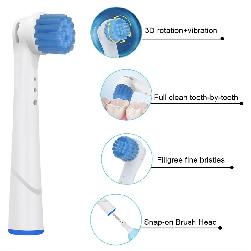 16 шт. EBS17 сменные насадки зубных щеток для Braun Oral B Vitality 3D Белые Электрические