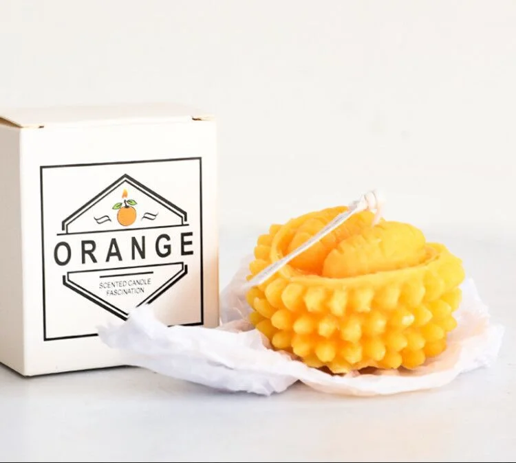 

Creative Orange Cheese Lemon Scented Candle Gift Party Decoration Home Decoration Creative Fruit Candle birthday candles