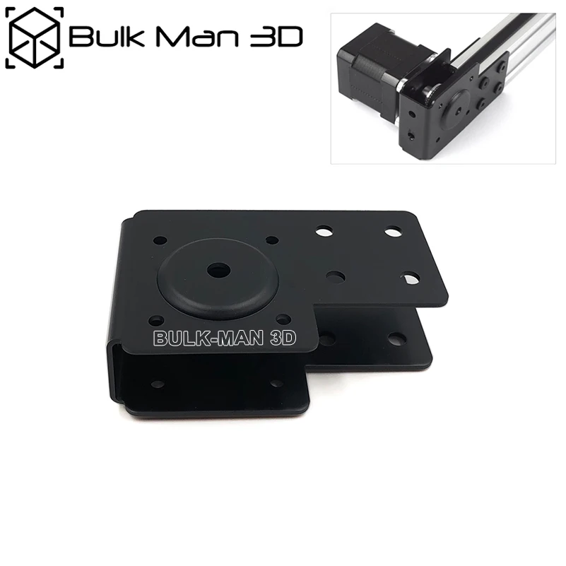 V Slot линейный конец привода черная анодированная Торцевая Монтажная пластина для