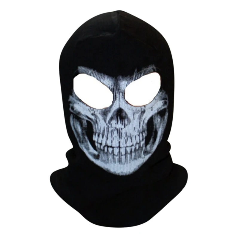 B Halloween Mask Horror Skull Grim Balaclava Motorcycle Full Face Mask Hats Helmet Airsoft Paintball Snowboard Ski Shield - Цвет: B