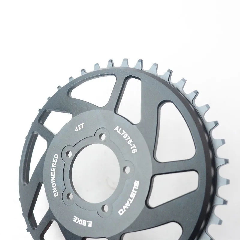 Цепное кольцо для электровелосипеда GUSTAVO 42-52T BAFANG BBS/BBSHD Средний приводной