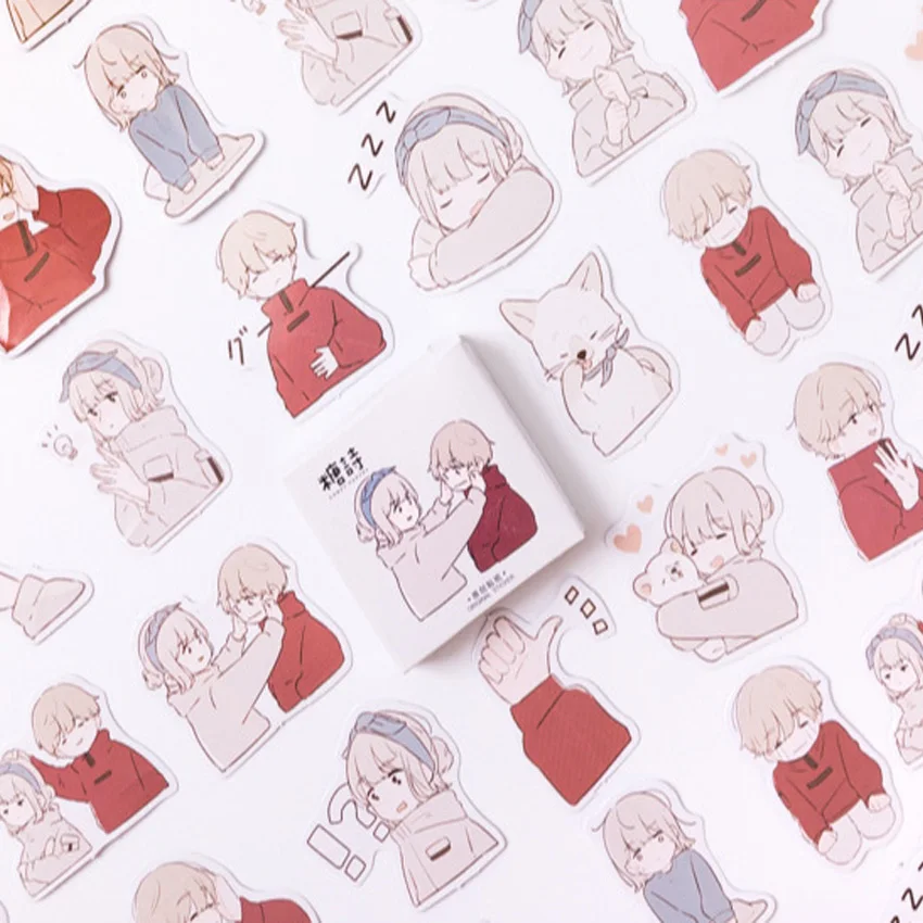 45 шт./кор. милая пара Стикеры для украшения дневника DIY планировщик Scarpbooking