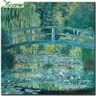 Алмазная вышивка цветные ВОДНЫЕ ЛИЛИИ и Японский мост клод моне картина Стразы diy алмазная живопись YY2548