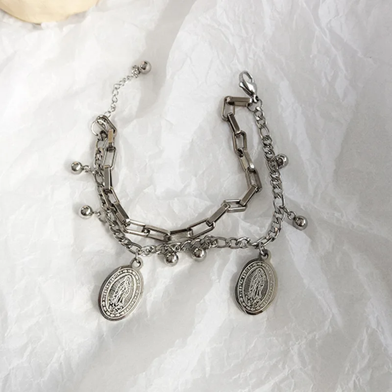 Новое поступление католический религиозный двойной браслет для женщин женский