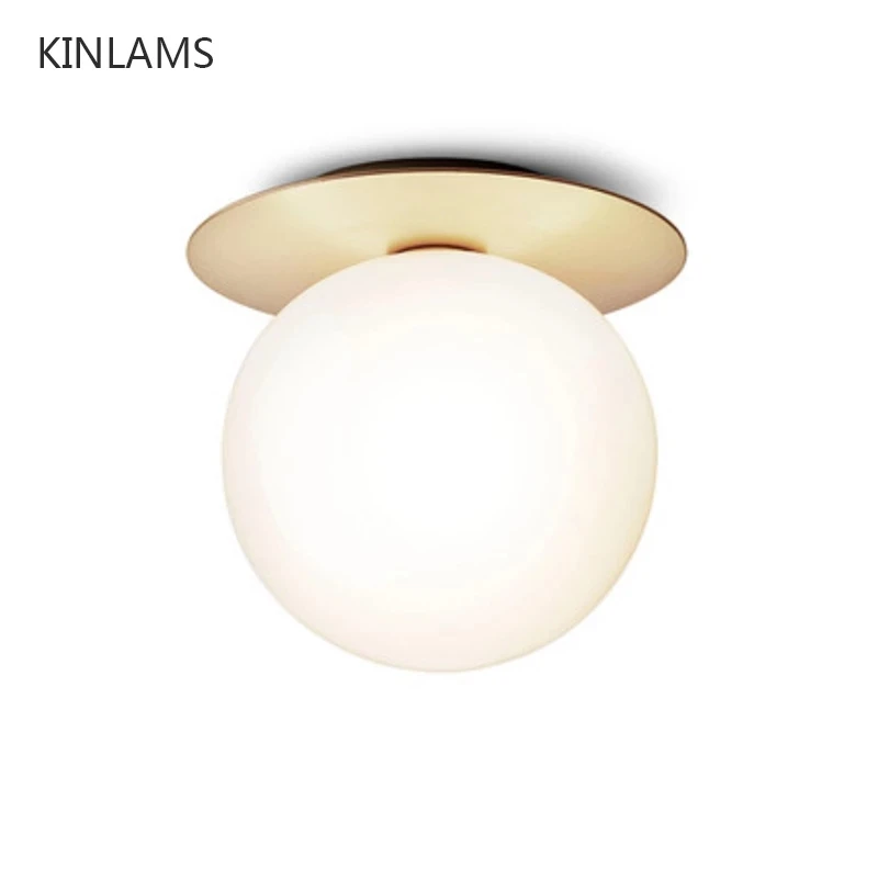 $35.00 Nordic Led Ceiling Lights Modern Glass Ball Indoor Lighting Aisle Corridor Lights Creative Entrance Hall Entrance Ceiling Lamp