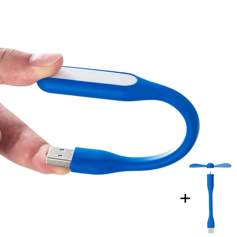 Портативный мини вентилятор Mosible с USB и светодиодной подсветильник кой 5 В 1 2