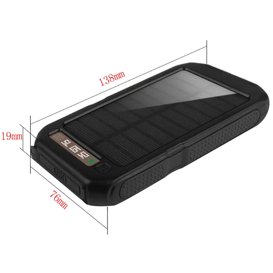 

Portable 20000mAh Solar Battery Charger Dual Output USB External Battery Long Lasting High Capacity Solar Mobile Power