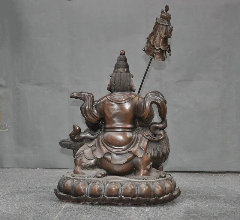 

wedding decoration Tibetan Buddhism bronze Vaishravana Treasure Heavenly King Buddha wealth statue