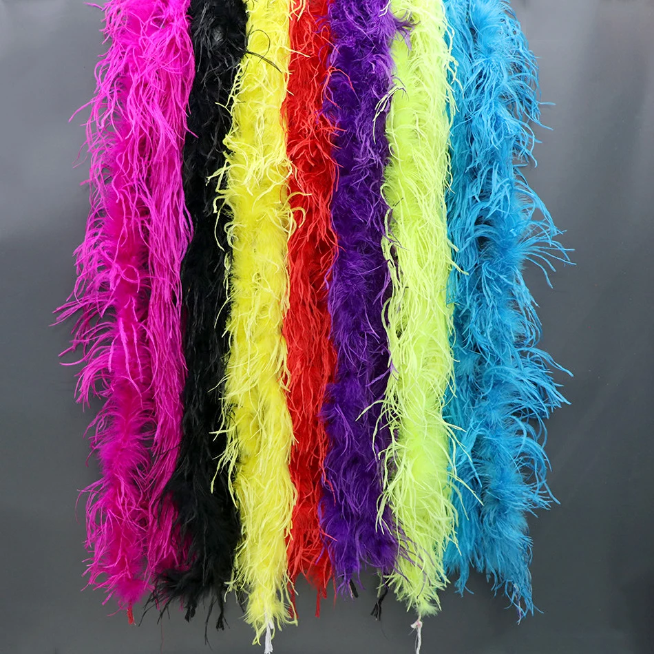 2 ярдов Цветной боа из страусиных перьев одежда шлейфа ремесла Сделай Сам перо с