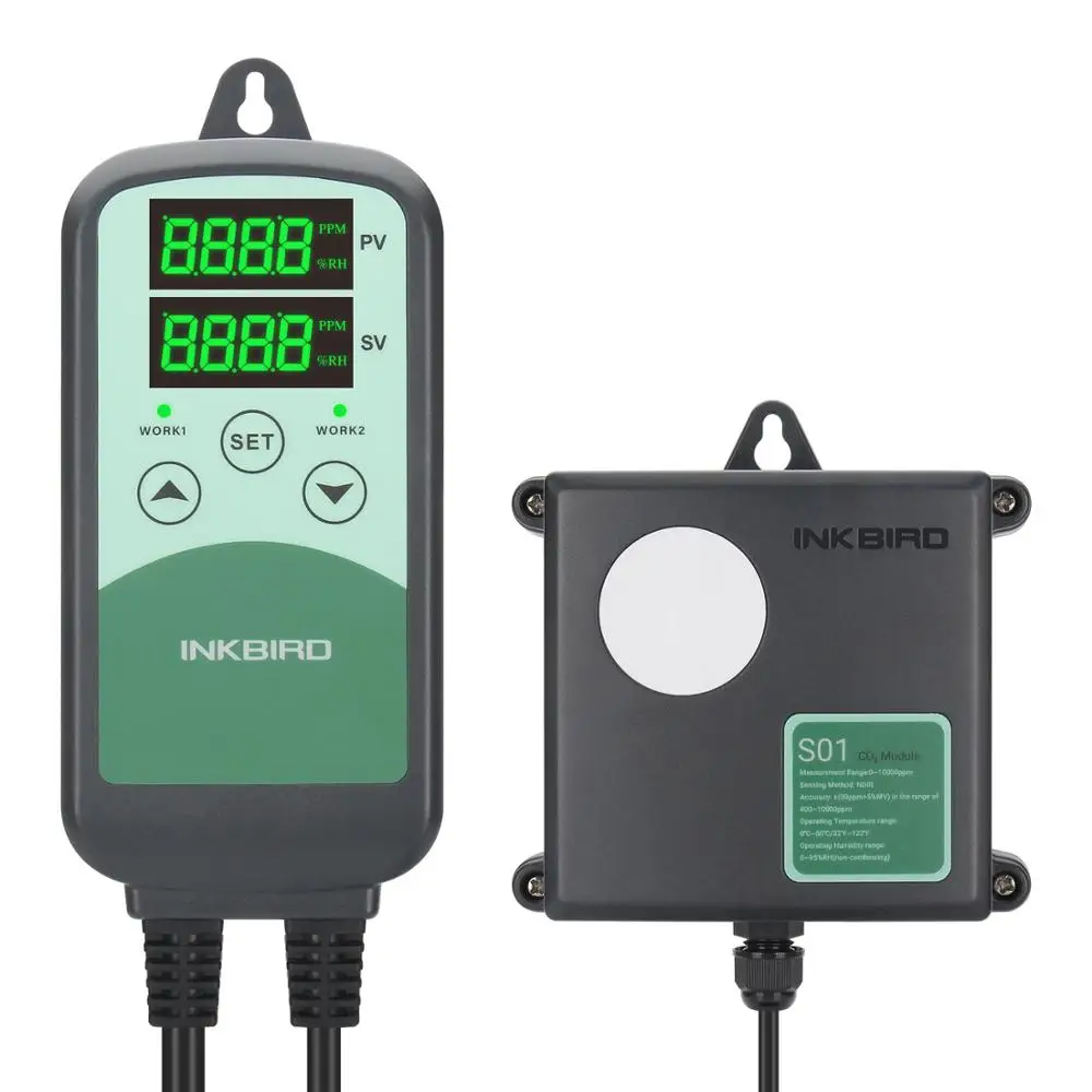 Inkbird ICC-500T с S01 Сенсор цифровой программируемый CO2 Температура пульт