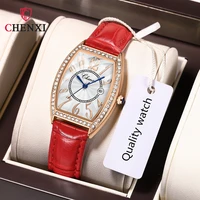 chenxi new rose gold red luxury quartz women watch waterproof leather watches ladies watches clock relogio feminino