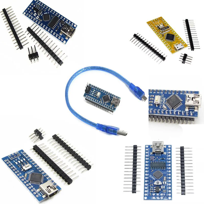 Микроконтроллер Nano V3.0 ATmega168 / 328P 5V 16M для Arduino ATF с Загрузчиком совместимый