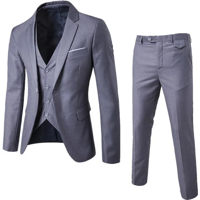 

2020 men's fashion slim suits men's business casual clothes best man suits blazer suit jacket jacket trousers vest suit