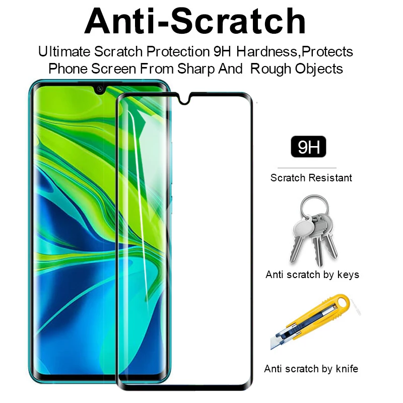 Армированное Защитное стекло для Xiaomi Mi Note 10 pro screen protector note10 10pro защитная пленка glas