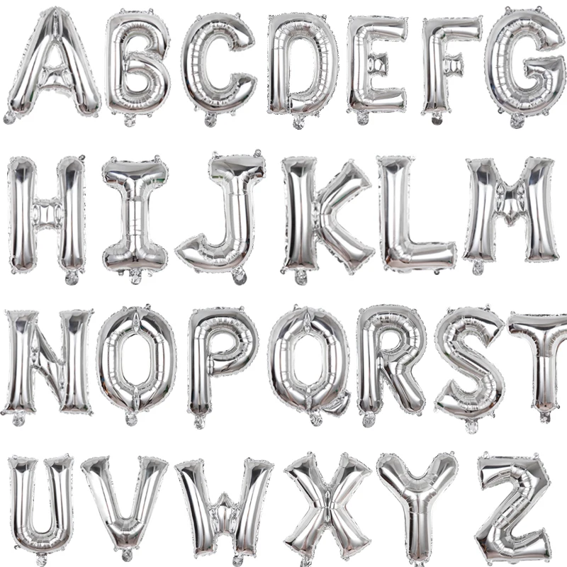 16 дюймов розовое золото алфавит искусственный шар для детской вечеринки на день