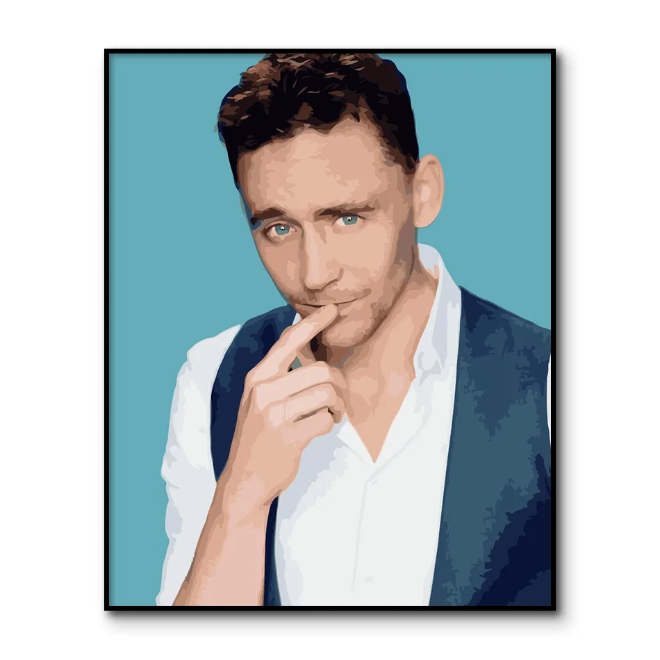 Tom Hiddleston краска по номерам Loki для взрослых картина холст Модульная