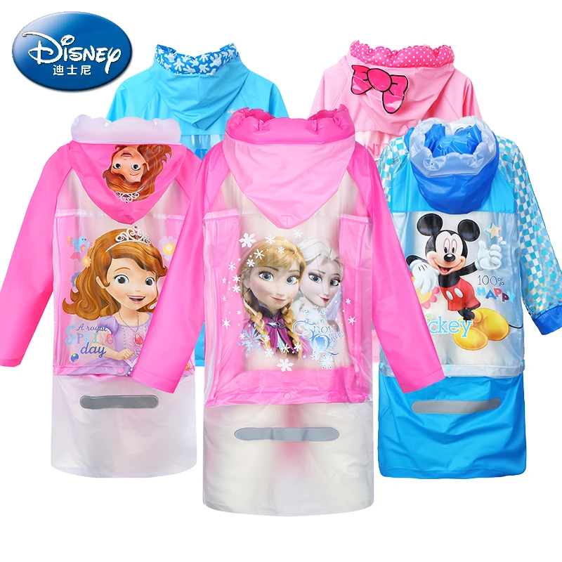 Disney плащ пончо для детей с персонажами из мультфильмов «Человек-паук», с изображением Эльзы из мультфильма «Холодное сердце» для маленькой девочки непромокаемые пончо для мальчиков, плащи для маленьких непромокаемый подарки