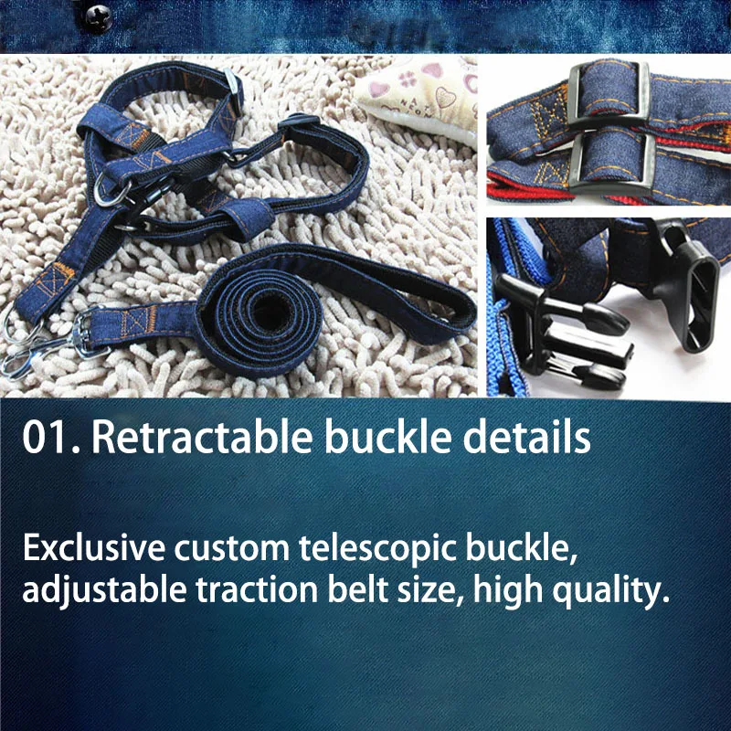 

Hot sale cowboy dog leash, dog leash, dog collar leash, chest strap, pet supplies, stylish and beautiful supplies