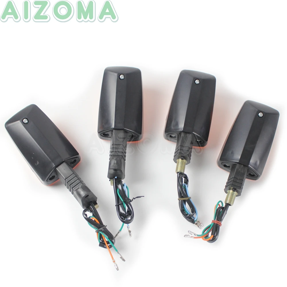 4 шт. мотоциклетный 12 в желтый индикатор передний и задний светодиодный указатель