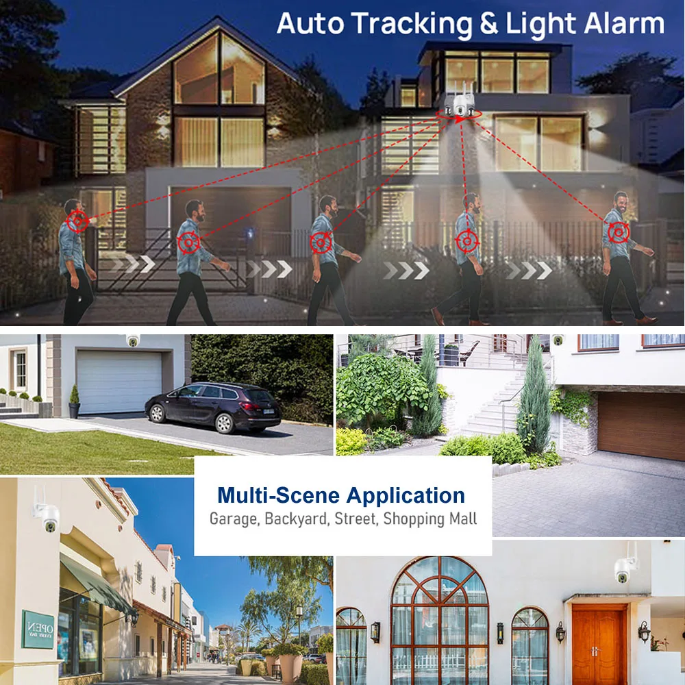 1080p ip wifi camera smart home security protection outdoor indoor surveillance cctv 360 ptz auto tracking ip66 baby monitor cam free global shipping