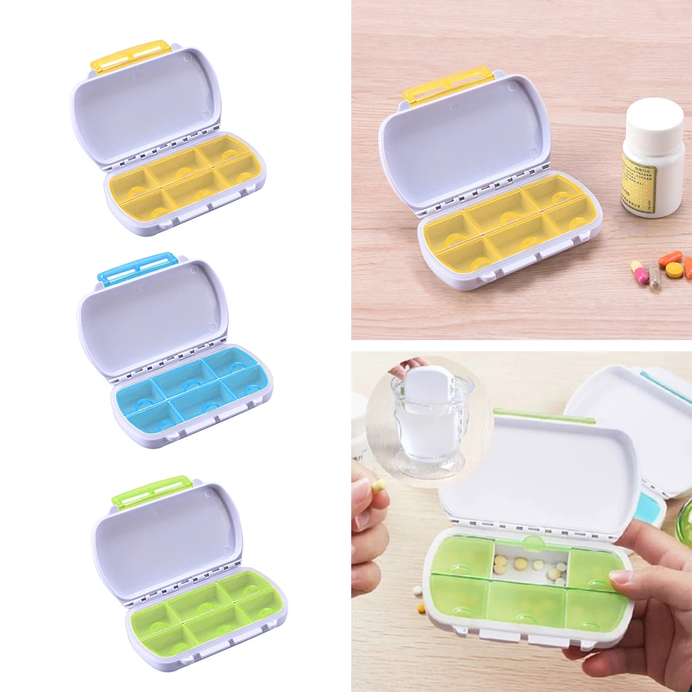 Портативный 6 слот водонепроницаемый контейнер для хранения таблеток Дорожный Чехол для лекарств коробка для таблеток Органайзер чехол для лекарств