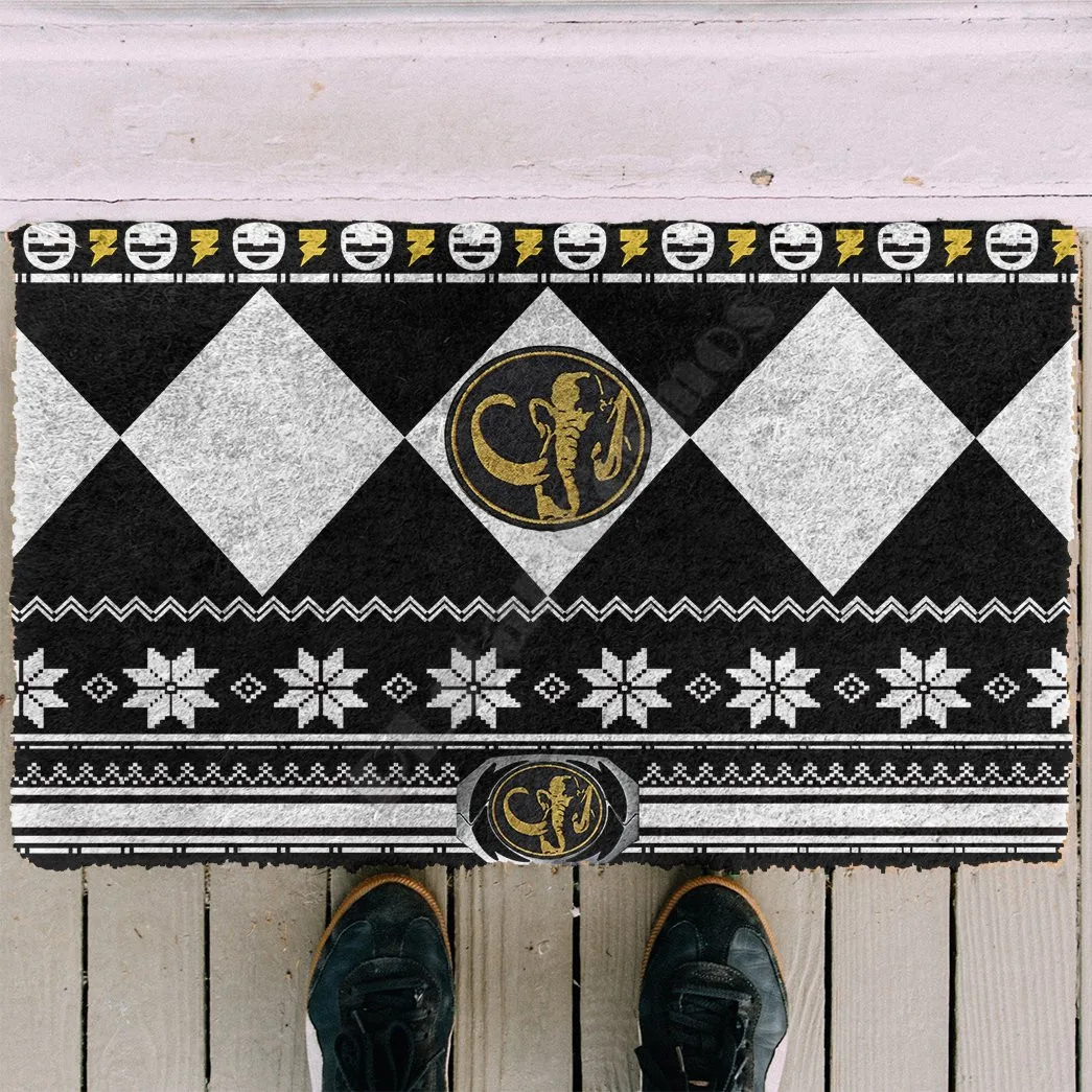 

3D Printed Dinosaur Black Doormat Indoor Doormat Non Slip Door Floor Mats Decor Porch Doormat