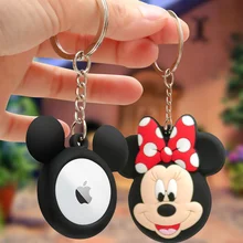 New Disney Cartoon Apple Airtag Case Soft Silicone Minnie Mouse Air Tag Keychain Protective Cover For Apple Position Tracking
