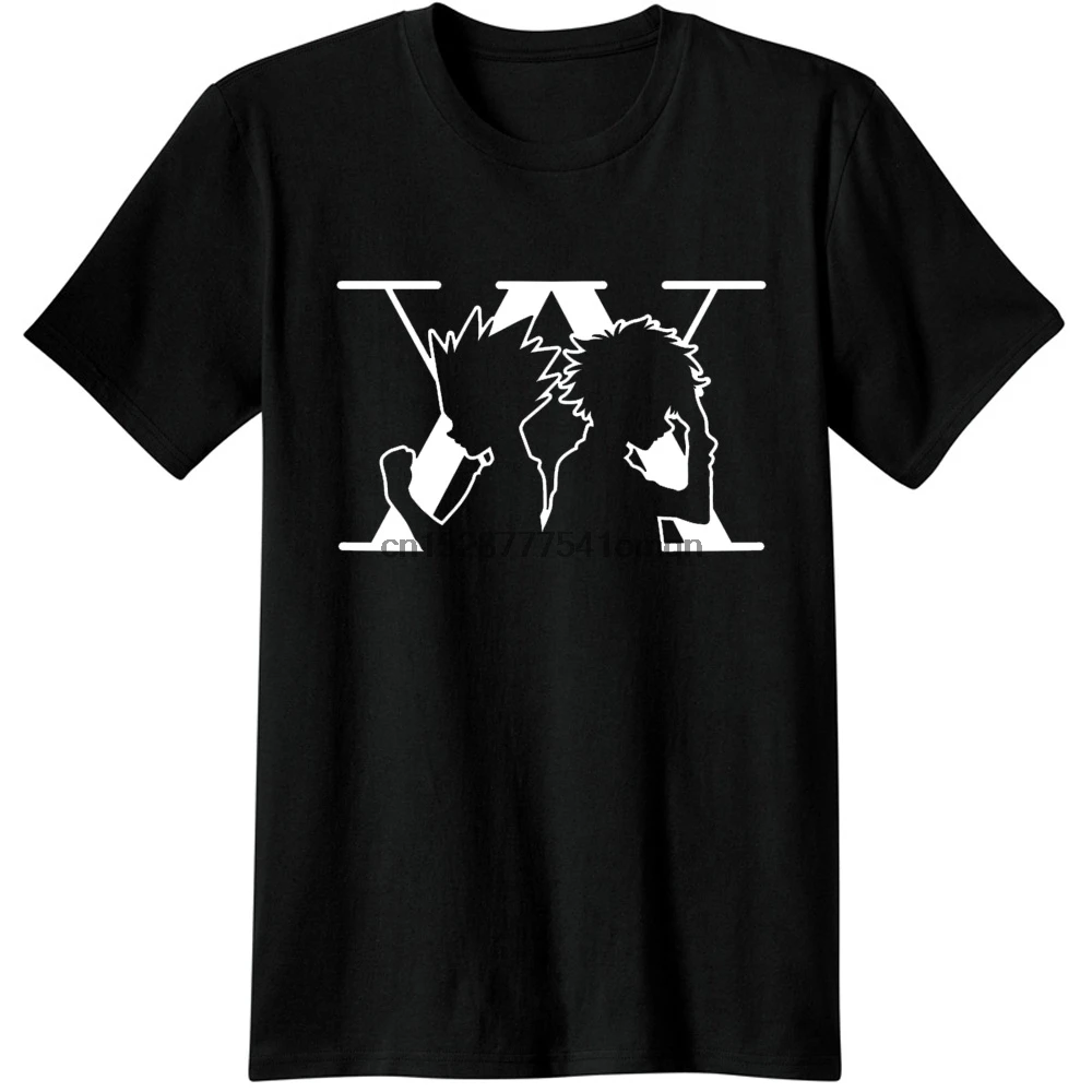 Охотник х мужские хлопковые футболки унисекс Манга Аниме Атака Титанов один